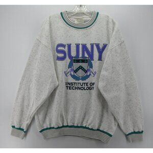 VINTAGE SUNY Polytechnic Institute Sweatshirt Large Genus 90s New York*